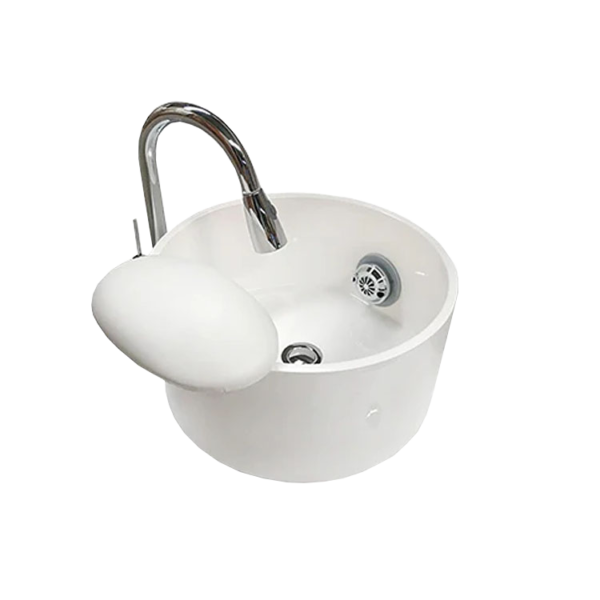Foot spa Pedicure Sinks Luxury Salon Spa Pedicure Sink -White Round Porcelain Foot Spa Bowl With Drain